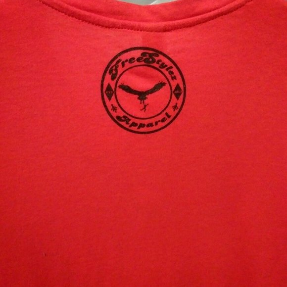 Next Level Apparel "The Bronx Keeps Creatin It" Large Red Women's V-Neck T-Shirt - Picture 8 of 9